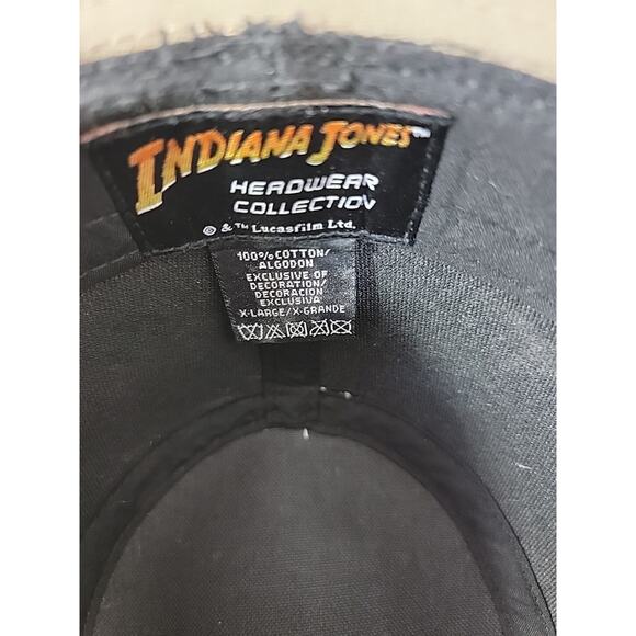INDIANA JONES Khaki Brown‎ COTTON TWILL 3" Brim MEN'S SAFARI OUTBACK HAT Sz XL - Picture 6 of 7